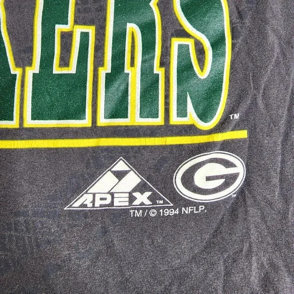 Apex One Green Bay Packers Graphic Men's Shirt Size Large Football Double Sided - Picture 4 of 9